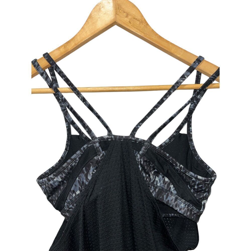 Athleta Women's Cobra Dot Invigorate Tank Top Size Small Black Gray Activewear - Picture 8 of 9